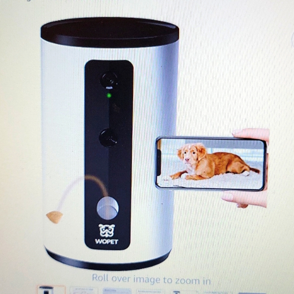 WOPET smart dog camera treat dispenser Full HD WiFi Night Vision 2 Way NEW